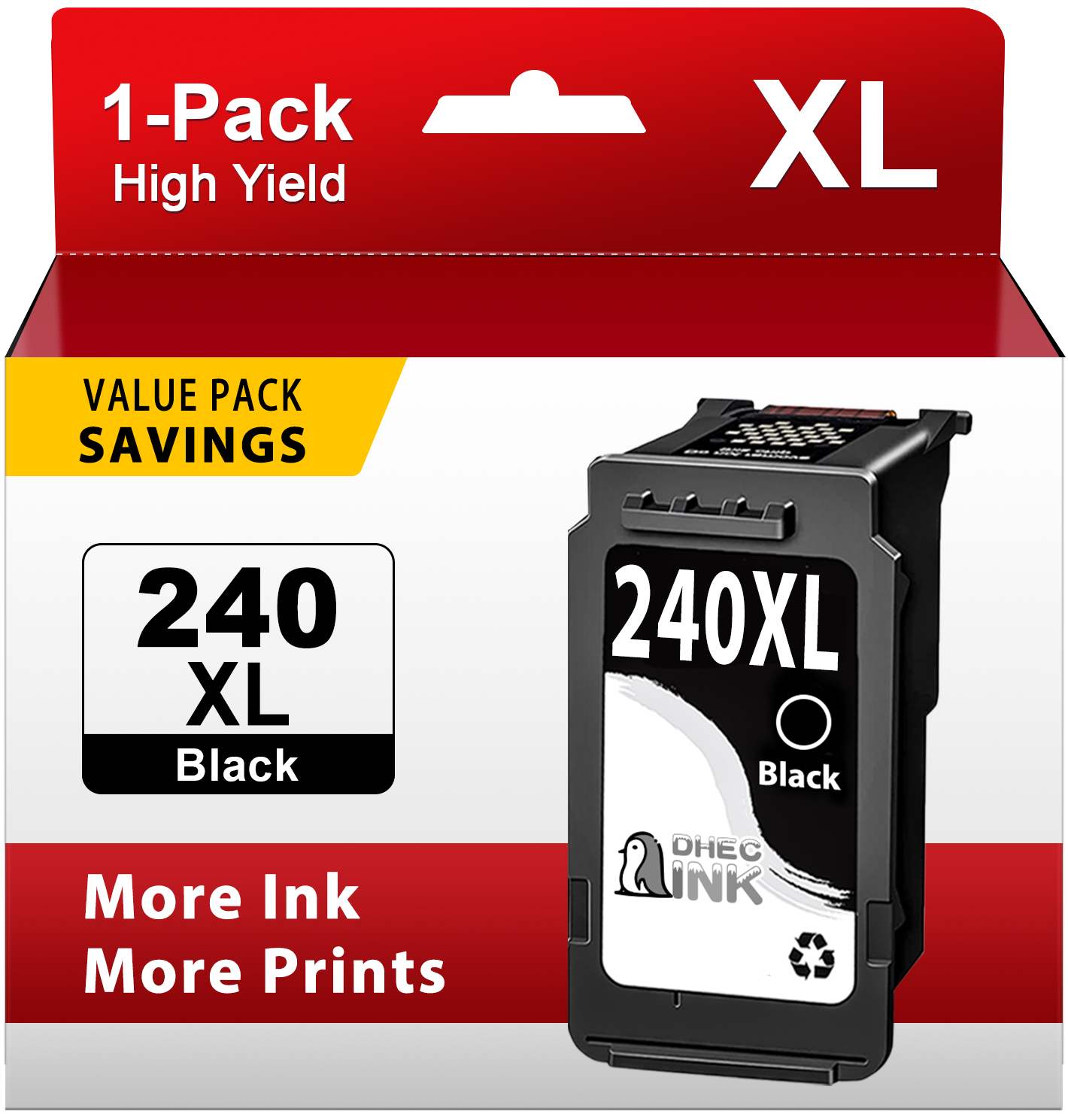 240 Ink Replacement for Canon 240XL 240 XL PG 240 Black Ink Cartridge (1 Black)