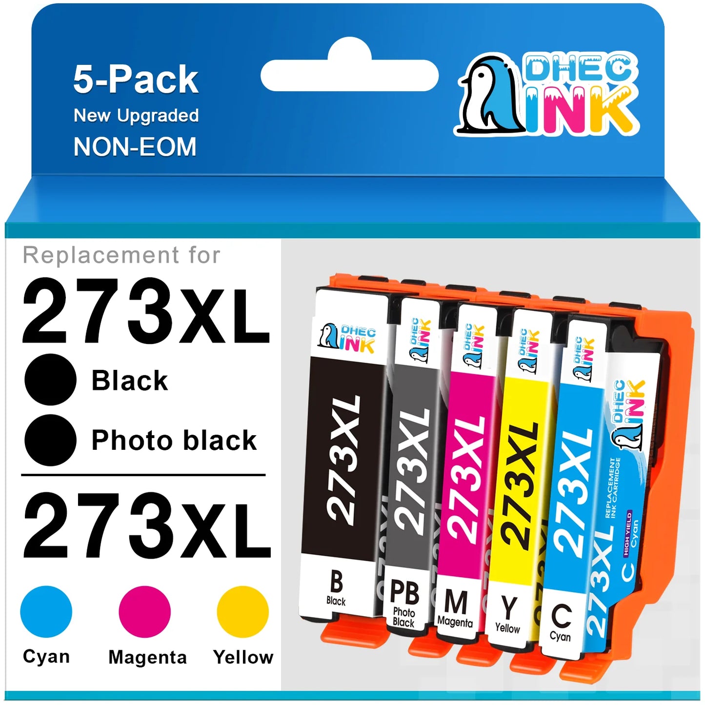 273XL Ink Cartridge for Epson Ink 273 XL 273XL T273XL Combo Pack for Epson Expression Premium XP-820 XP-610 XP-810 XP-620 XP-520 Printer (Black, Photo Black, Cyan, Magenta, Yellow, 5 Pack£©