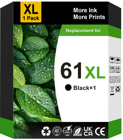 63XL Black Ink Cartridge Compatible for HP 63 Black Ink for Officejet 3830 5255 Printer (1 Black)