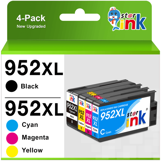 952XL Ink Cartridges for HP 952 XL 952XL Ink cartridge Combo Pack for HP OfficeJet Pro 8710 7720 7740 8720 8715 8210 8725 8740 Printer(Black Cyan Magenta Yellow, 4-Pack)